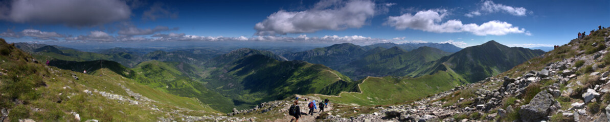 Panorama ze Starorobociańskiego Wierchu 360 stopni - Tatry Zachodnie