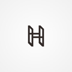 Letter H logo icon design template elements
