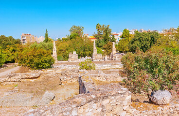 The Ancient Agora in Athens, Greece