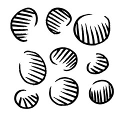 Simple pattern set of circles with strokes.