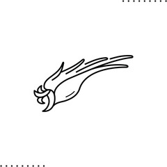 angel wing, archangel vector icon in outlines