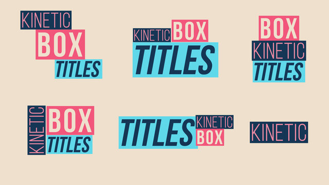 Modern Kinetic Box Titles