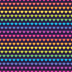 Rainbow Gradient Seamless Pattern - Bright and colorful ombre gradient repeating pattern design © Mai