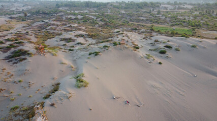 aerial view of Gumuk Pasir Yogyakarta. beautiful scenery
