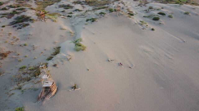 aerial view of Gumuk Pasir Yogyakarta. beautiful scenery