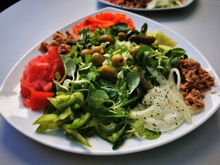 salad with vegetables
