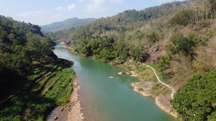 Fototapeta na wymiar beautiful view of clean and green river
