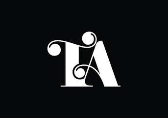 Illustration Vector Letter T A logo icon design template. T A monogram Logo.