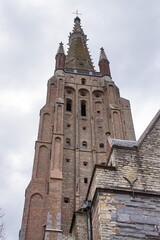 Church of Our Lady in Brugge in the historic center of Brugge, West Flanders, Belgium.