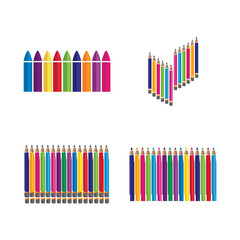 Set Pencil Logo Template vector