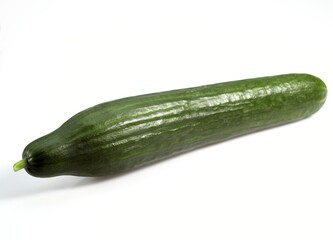 CUCUMBER cucumis sativus AGAINST WHITE BACKGROUND