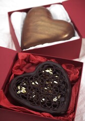 CHOCOLATE HEART, PRESENT FOR SAINT VALENTINE'S DAY