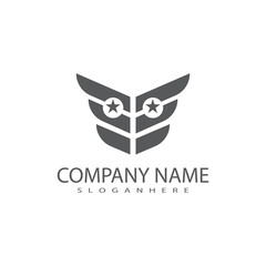 Obraz premium Wing Logo Template vector icon