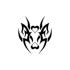 tribal tattoo icon vector illustration design