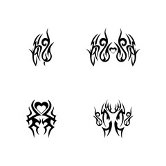 tribal tattoo icon vector illustration design