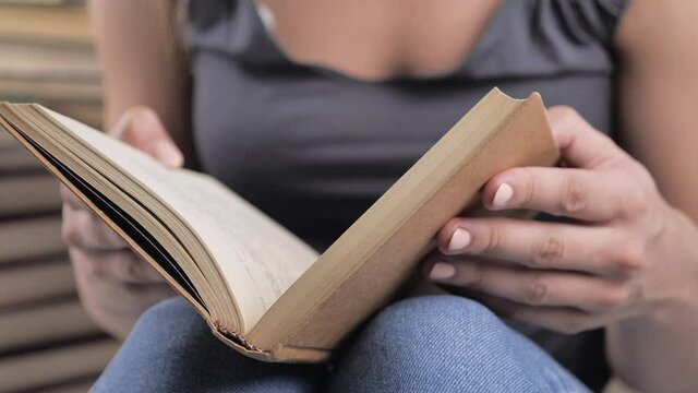 Opening book. A mysterious book opening. Story of the book. 4k