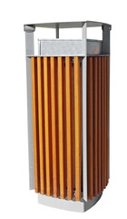 garbage container on white