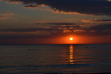 sunset over the sea