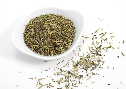HERBE DE PROVENCE OR PROVENCAL HERBS AGAINST WHITE BACKGROUND