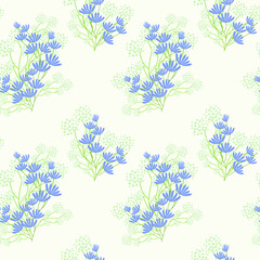 Fototapeta na wymiar Artistic seamless pattern with abstract flowers. Modern design for paper, cover, fabric, interior decor and other users.