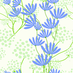 Artistic seamless pattern with abstract flowers. Modern design for paper, cover, fabric, interior decor and other users.