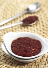 Harissa, Chili Sauce made with Chili Pepper, Condiment from North Africa