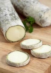 French Cheese called Sainte Maure de Touraine, Cheese made with Goat's Milk