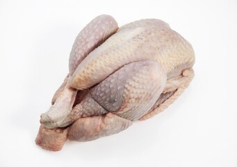 Chicken ready to be Cooked against White Background