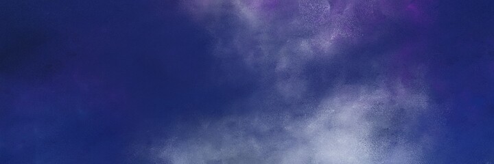 stunning vintage abstract painted background with midnight blue, pastel purple and slate gray colors and space for text or image. can be used as horizontal header or banner orientation