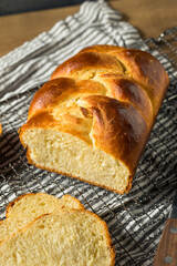 Homemade Baked Braided Brioche Bread