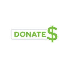 Donate, Money Symbol, Charity Vector Illustration Background