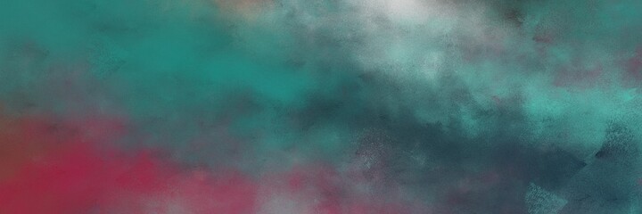 stunning vintage abstract painted background with dim gray and teal blue colors and space for text or image. can be used as header or banner