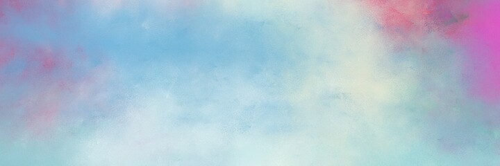 decorative pastel blue and pale violet red colored vintage abstract painted background with space for text or image. can be used as horizontal background graphic