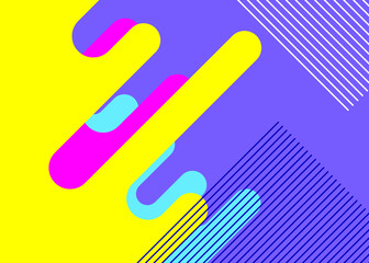 Abstract vector pattern of colored parallel lines with rounded edges. Trendy vector background