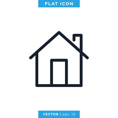 Home, House Icon Vector Illustration Design Template. Editable vector eps 10.