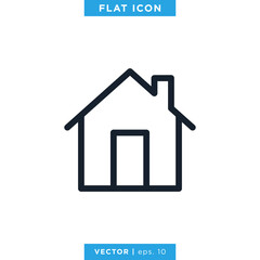 Home, House Icon Vector Illustration Design Template. Editable vector eps 10.
