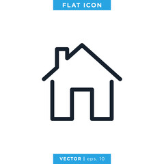 Home, House Icon Vector Illustration Design Template. Editable vector eps 10.