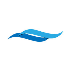 Water wave logo vector illustration design template. Vector eps 10.