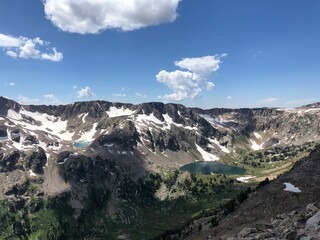mountain landscape with snow