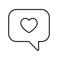 Heart icon set. Love vand meessage vector collection.