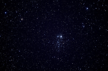 Fototapeta na wymiar A star cluster in space that resembles an owl