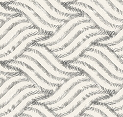 Fototapeta na wymiar Vintage surface design. Vector seamless pattern Stylish texture with vintage waves. Geometric pattern.