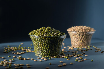 Mung bean side view, photography
