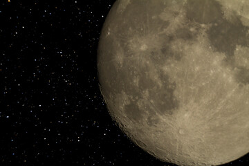 The full moon and stars