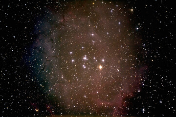 A nebula in outer space that resembles a rose