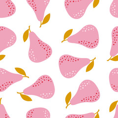 simple pear pattern isolated on white background
