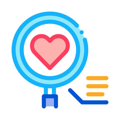 heart research icon vector. heart research sign. color symbol illustration