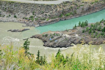 Bridge River/Fraser River confluence