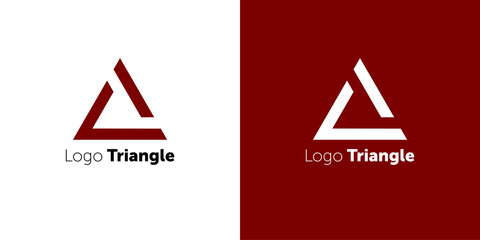 Design triangle logo element. Infinite cross ribbon vector design icon template.