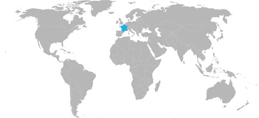 Maps of Lebanon, France countries isolated on world map. Light gray background. Education, transportation, trade and embassy relations.